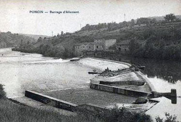 Barrage d'Allement à PONCIN